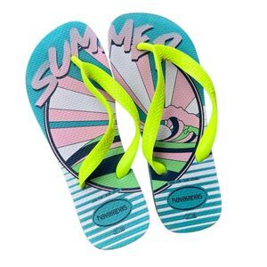 Havaianas Graphic Flip Flops • Women’s 7/8 • Summer Sandals